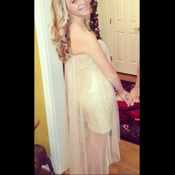 Gold cocktail dress - Picture 3 of 3